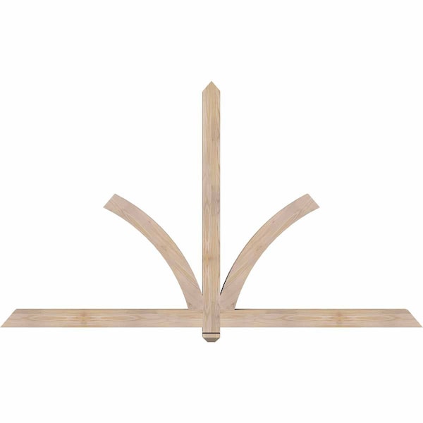 Ekena Millwork Redmond Smooth Timber Gable Bracket, Douglas Fir, 84"W x 49"H x 3 1/2"D x 3 1/2"F, 14/12 Pitch GBW084X49X0404RED00SDF - main